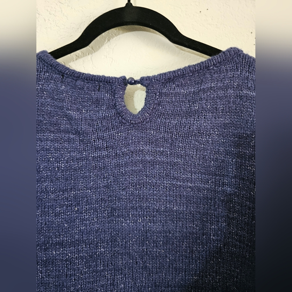 NWT Blush And Bloom Balloon Sleeve Sweater, Navy, Womens Large - Picture 5 of 6